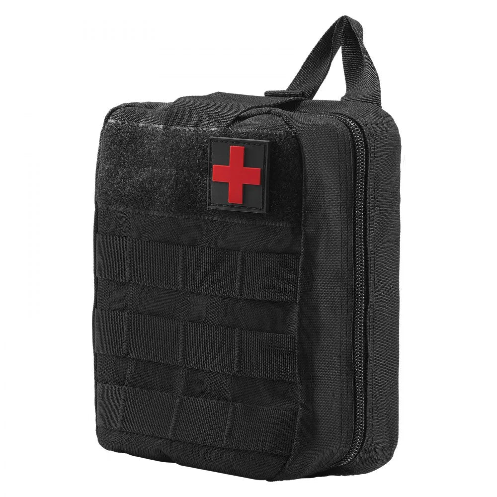 VEVOR Survival First Aid Kit, 250 Pieces, 600D Nylon Trauma First Aid Bag, Survival Gear and Equipment, Emergency Kits, for Men Women Camping, Boat, Earthquake, Hiking, Hunting, and Outdoor Adventure