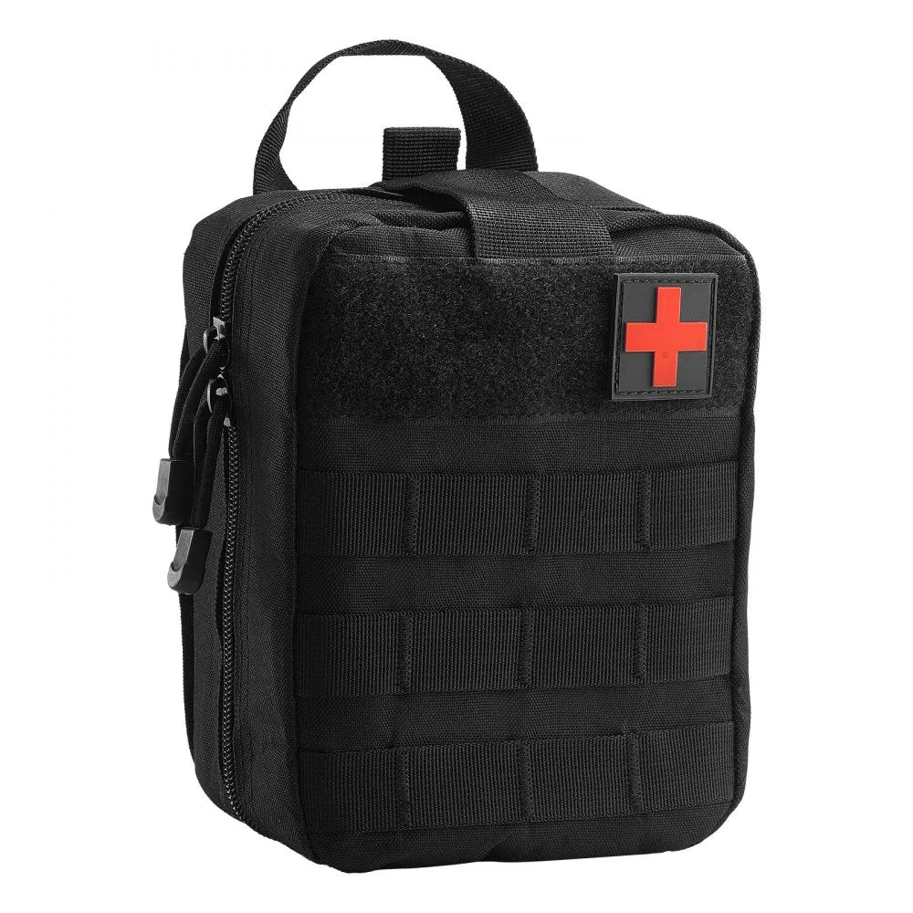 VEVOR Survival First Aid Kit, 250 Pieces, 600D Nylon Trauma First Aid Bag, Survival Gear and Equipment, Emergency Kits, for Men Women Camping, Boat, Earthquake, Hiking, Hunting, and Outdoor Adventure