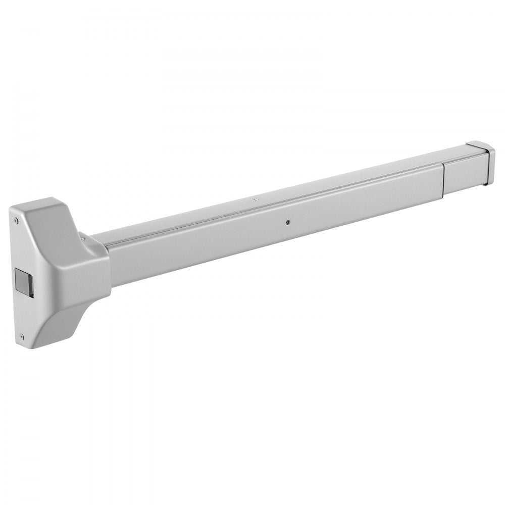 VEVOR Push Bar Panic Exit Device, 28" Premium Metal Commercial Panic Bar for Exit Doors, Emergency Exit Door Hardware with Warning Sticker, Easy Installation, for 28"-41" Wood or Metal Door, Silver