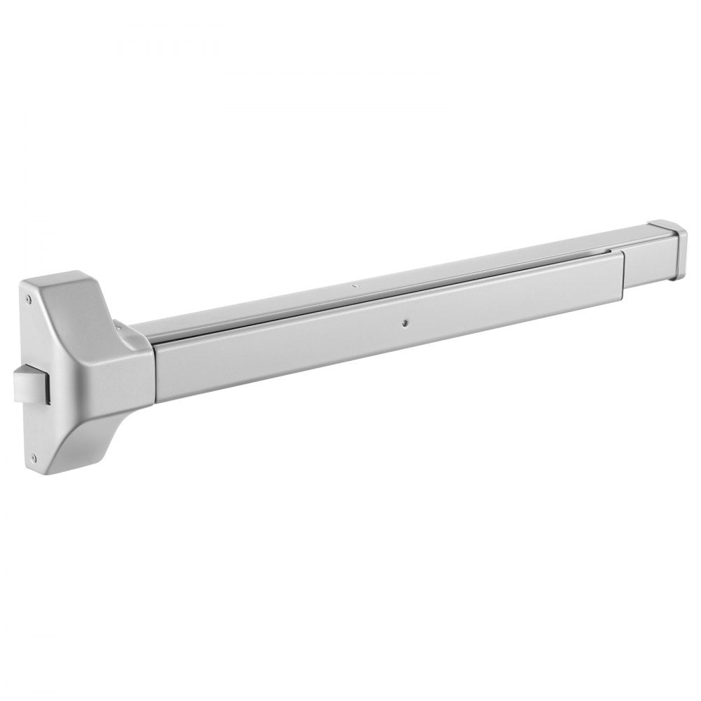 VEVOR Push Bar Panic Exit Device, 28" Premium Metal Commercial Panic Bar for Exit Doors, Emergency Exit Door Hardware with Warning Sticker, Easy Installation, for 28"-41" Wood or Metal Door, Silver