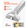 VEVOR Push Bar Panic Exit Device, 41" Stainless Steel Commercial Panic Bar for Exit Doors, Emergency Exit Door Hardware with Exterior Lever Handle and 6 Keys, for 41"-61" Wood or Metal Door, Silver