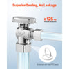 VEVOR 10-Pack Angle Stop Valve, 1/4 Turn Water Shut Off Valves, 1/2" Nominal (5/8" OD) Compression Inlet x 3/8" OD Compression Outlet Shutoff Valve for Bathroom Kitchen Toilet Shower Plumbing