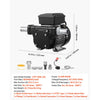 VEVOR Fuel Transfer Pump 110V, 16 GPM 60 L/min, AC Electric Oil Transfer Pump for Diesel Kerosene Biodiesel, with Auto Fuel Nozzle & 2 Hoses, 45 ft/13.7 m Max Lift, for Vehicles, Construction Sites