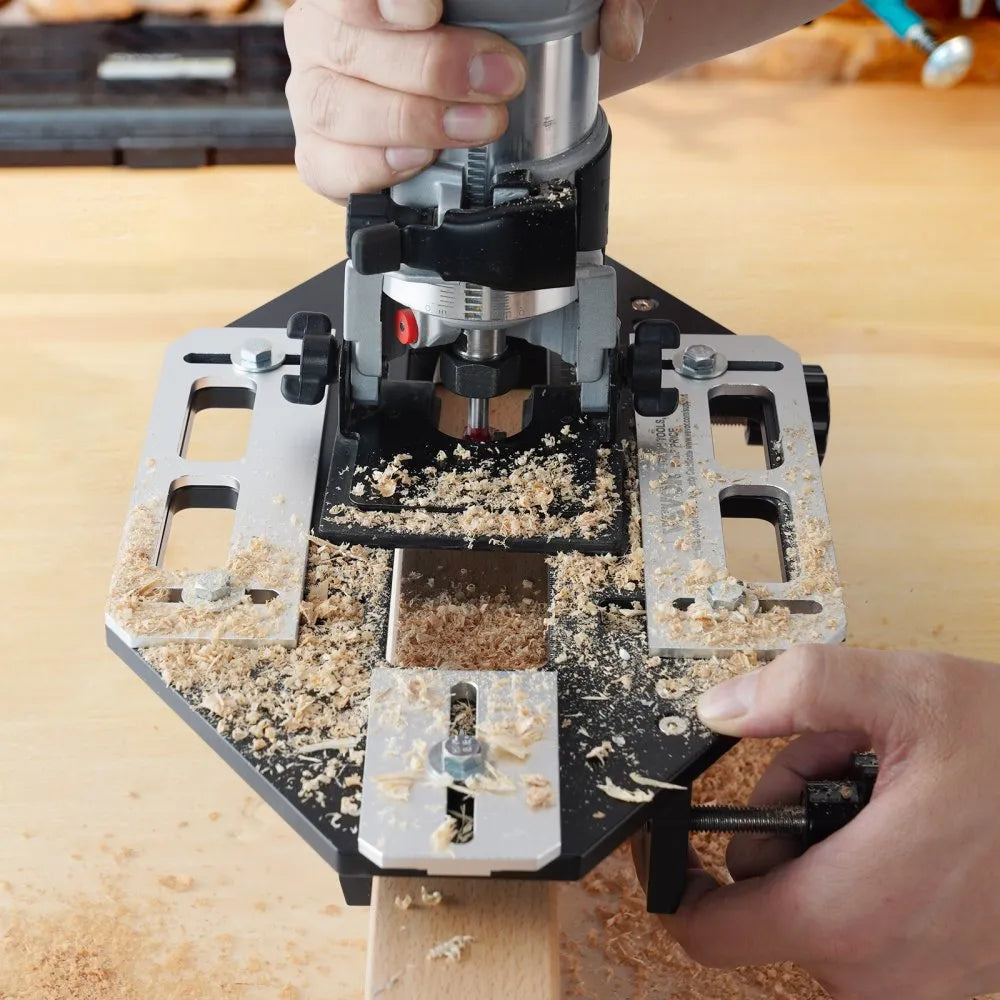 VEVOR Door Hinge Jig, Aluminum Alloy Woodworking Hole Opener, Slotting Locator, Flexible Wooden Door Hinge Hole Guide, Hinge Template Jig for Door Hinge Groove and Door Lock Installation
