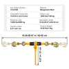 VEVOR Ratchet Chain Binders, 1/4"-5/16", 2600 lbs Safe Working Load, 4 Pack Load Binder with 2 Grab Hooks, Tie Downs for Transport Chain, Heavy Duty Tow Chain Ratchet Binders for Flatbed Truck Trailer