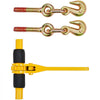 VEVOR Ratchet Chain Binders, 1/4"-5/16", 2600 lbs Safe Working Load, 4 Pack Load Binder with 2 Grab Hooks, Tie Downs for Transport Chain, Heavy Duty Tow Chain Ratchet Binders for Flatbed Truck Trailer