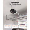 VEVOR Garage Door Opener 1/2 HP Ultra-Quiet Belt Drive WiFi Smart Opener, for Residential Garage, Includes Durable Rail, 3 Remotes, Smartphone App Control, Obstacle Sensor & LED Light, Black & White