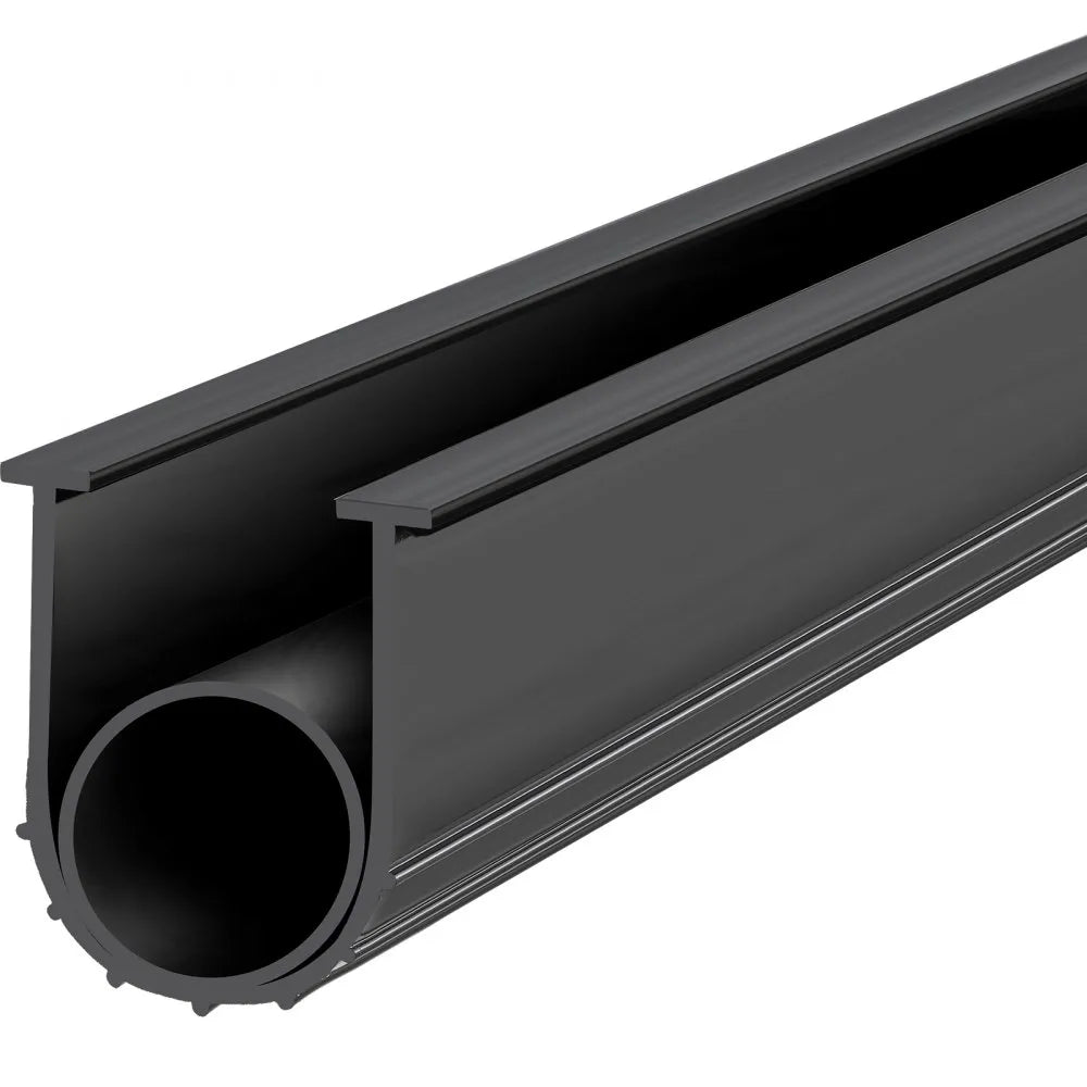 VEVOR Garage Door Seals Bottom Rubber, U Shape +O Ring Garage Door Weather Stripping, Universal Weatherproof Threshold Buffering Sealing Rubber , 5/16 inch T-ends and 3 3/4 inch Width (20 Ft, Black)
