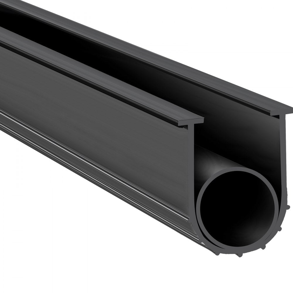 VEVOR Garage Door Seals Bottom Rubber, U Shape +O Ring Garage Door Weather Stripping, Universal Weatherproof Threshold Buffering Sealing Rubber , 5/16 inch T-ends and 3 3/4 inch Width (20 Ft, Black)