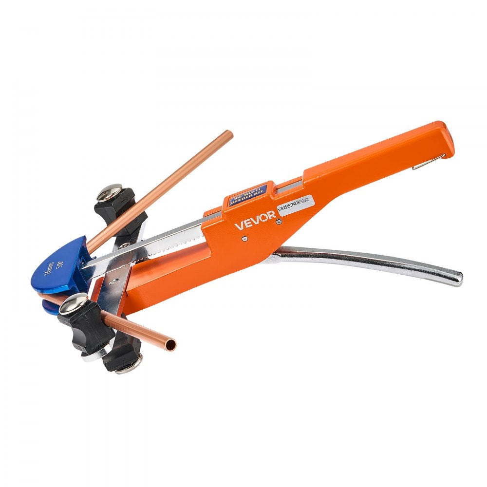 VEVOR Tubing Bender Kit, 1/4 to 7/8 Inch, Compact Ratcheting Tube Pipe Bender, Forward/Reverse Hand Bending Tool, with 7 Color Aluminium Alloy Dies, for Copper HVAC Air Conditioning Refrigeration
