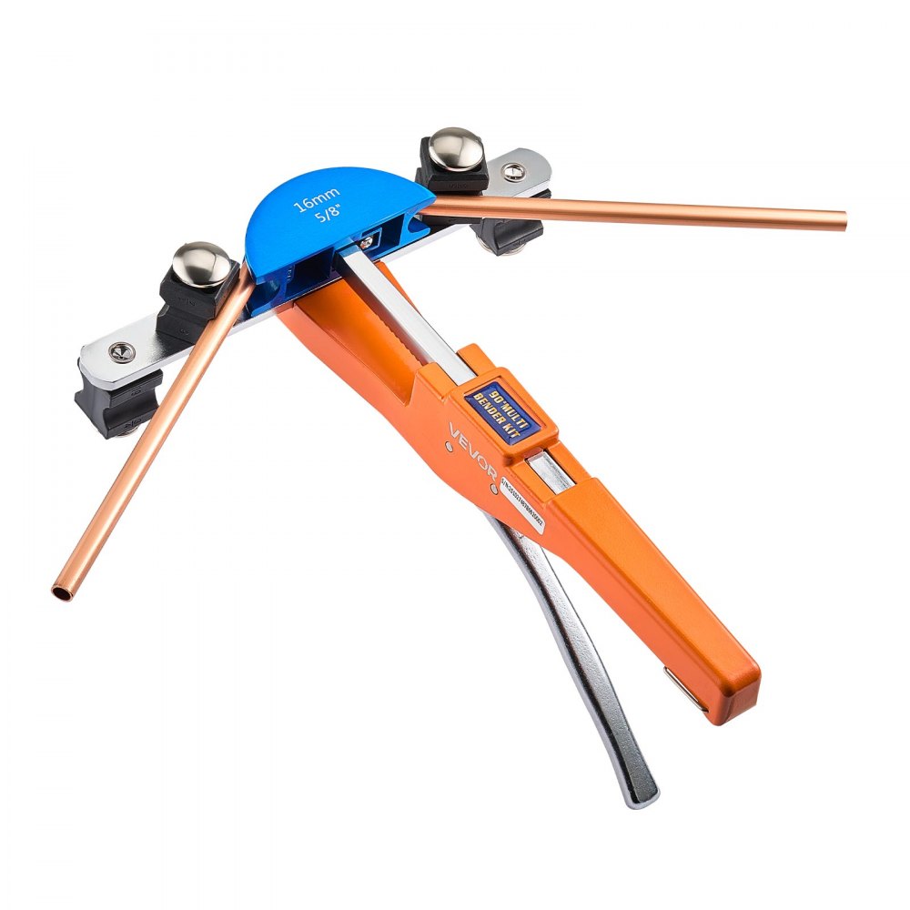 VEVOR Tubing Bender Kit, 1/4 to 7/8 Inch, Compact Ratcheting Tube Pipe Bender, Forward/Reverse Hand Bending Tool, with 7 Color Aluminium Alloy Dies, for Copper HVAC Air Conditioning Refrigeration