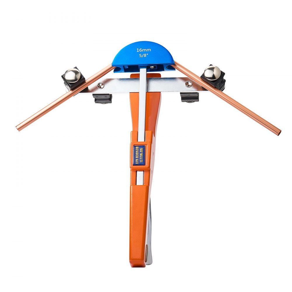 VEVOR Tubing Bender Kit, 1/4 to 7/8 Inch, Compact Ratcheting Tube Pipe Bender, Ratchet Hand Bending Tool, with 7 Color Aluminium Alloy Dies, HVAC Tools, for Copper HVAC Air Conditioning Refrigeration
