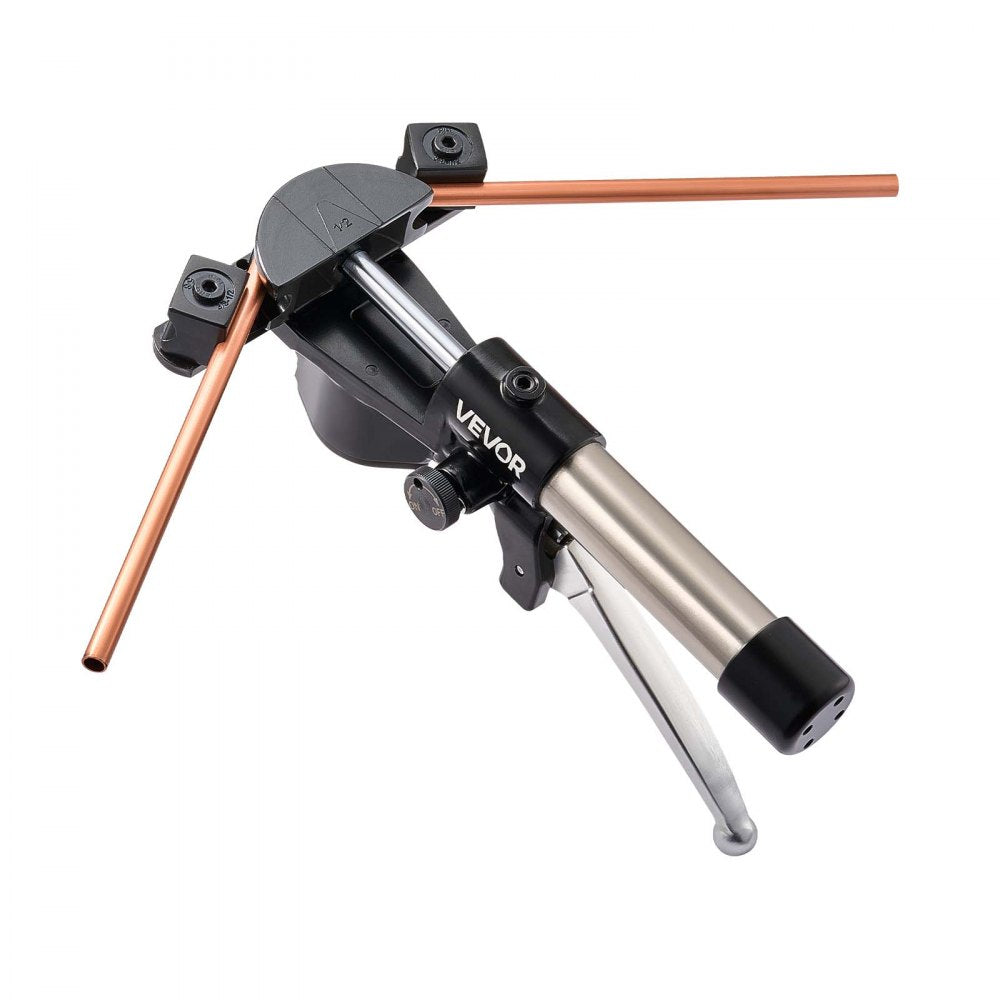 VEVOR Hydraulic Tubing Bender Kit, 1/4 to 7/8 Inch, Copper Tube Pipe Bender, HVAC Bending Tool Set, 90° Bend, with 7 Aluminium Alloy Dies, for HVAC Air Conditioning Refrigeration Automotive Repair