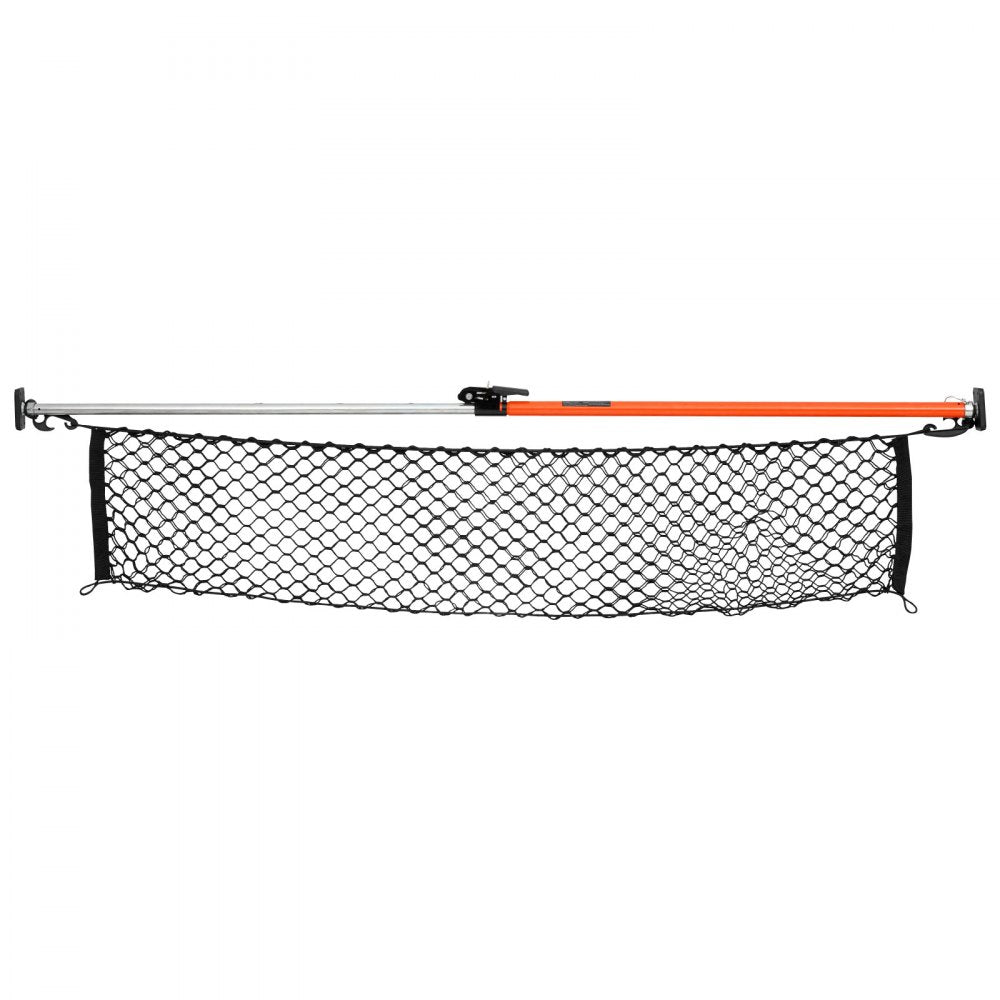 VEVOR Cargo Bar, Cargo Bar Adjustable from 40" to 73", Heavy-duty Steel Cargos Stabilizer with Storage Net & Non-Slip Foot Pads, Telescoping Load Lock Bars Stop Sliding for SUVs, Sedans