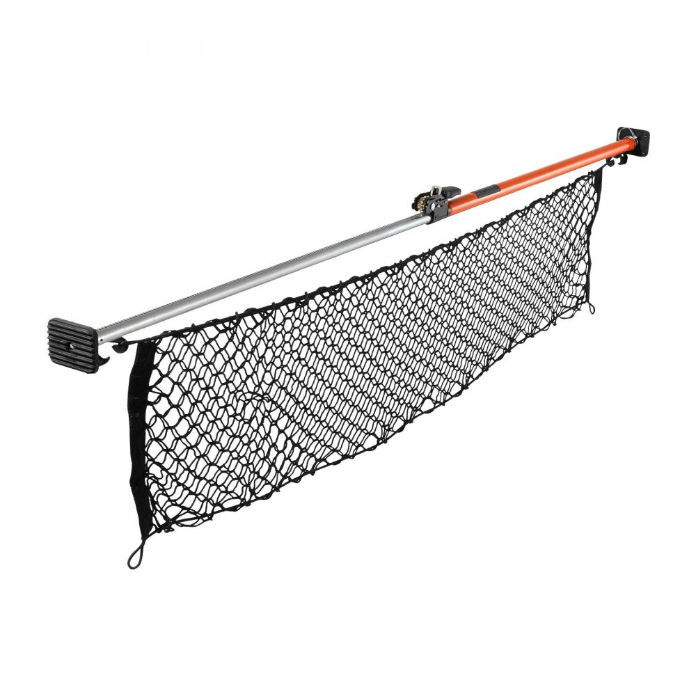 VEVOR Cargo Bar, Cargo Bar Adjustable from 40" to 73", Heavy-duty Steel Cargos Stabilizer with Storage Net & Non-Slip Foot Pads, Telescoping Load Lock Bars Stop Sliding for SUVs, Sedans
