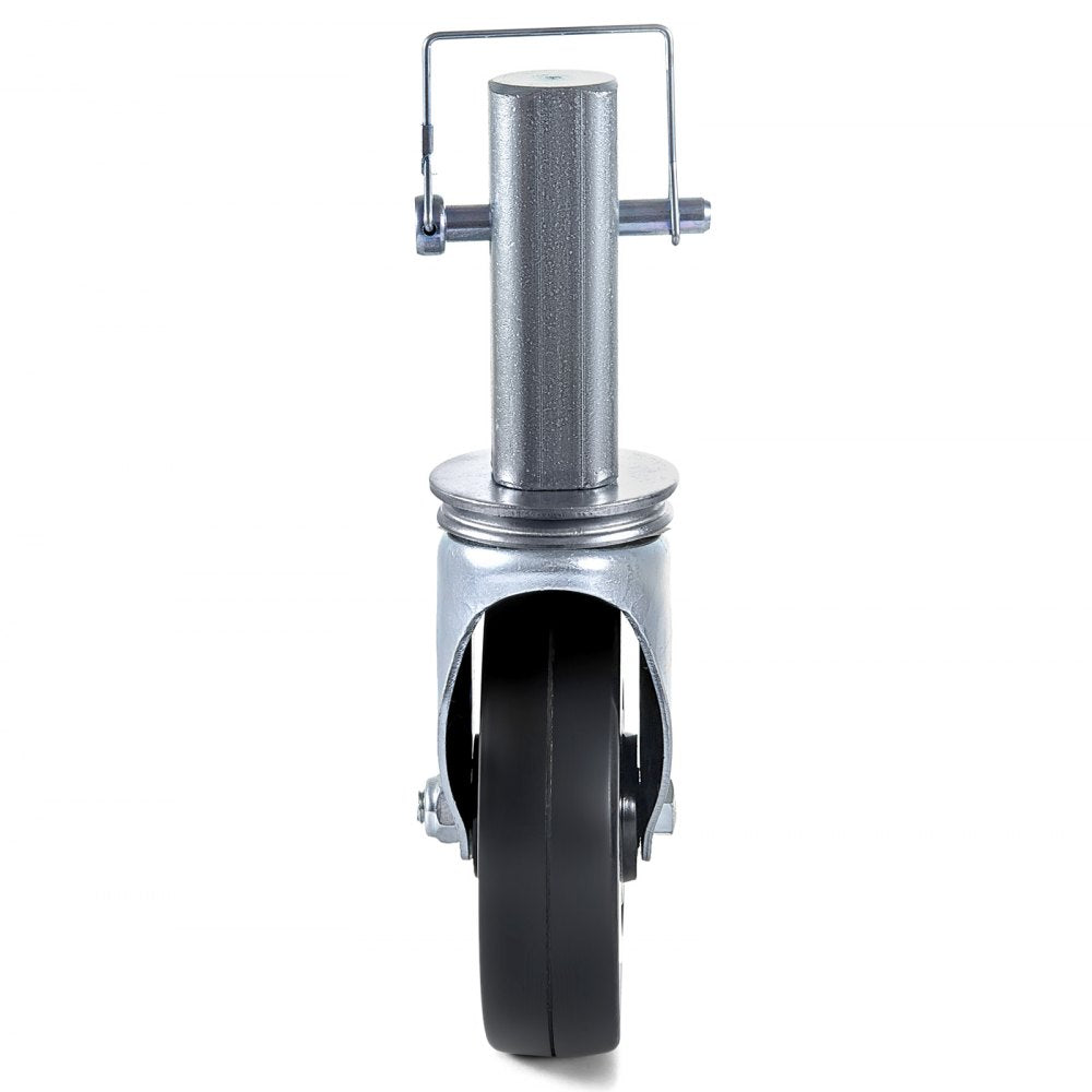 VEVOR 4 Pack 5Inch Scaffolding Rubber Swivel Caster Wheels with Dual Locking Heavy Duty Casters 1.26 Inch Square Stem 440LBS Capacity per Wheel