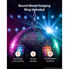 VEVOR Mirror Disco Ball 12 Inch Silver Reflective Ball with Hanging Ring, for Party Home Decoration Stage Props DJ Dance Club, 2 Mirror Tile Sizes, Reflects Light, Large Wedding Music Birthday Decor