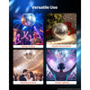 VEVOR Mirror Disco Ball 12 Inch Silver Reflective Ball with Hanging Ring, for Party Home Decoration Stage Props DJ Dance Club, 2 Mirror Tile Sizes, Reflects Light, Large Wedding Music Birthday Decor