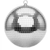 VEVOR Mirror Disco Ball 12 Inch Silver Reflective Ball with Hanging Ring, for Party Home Decoration Stage Props DJ Dance Club, 2 Mirror Tile Sizes, Reflects Light, Large Wedding Music Birthday Decor