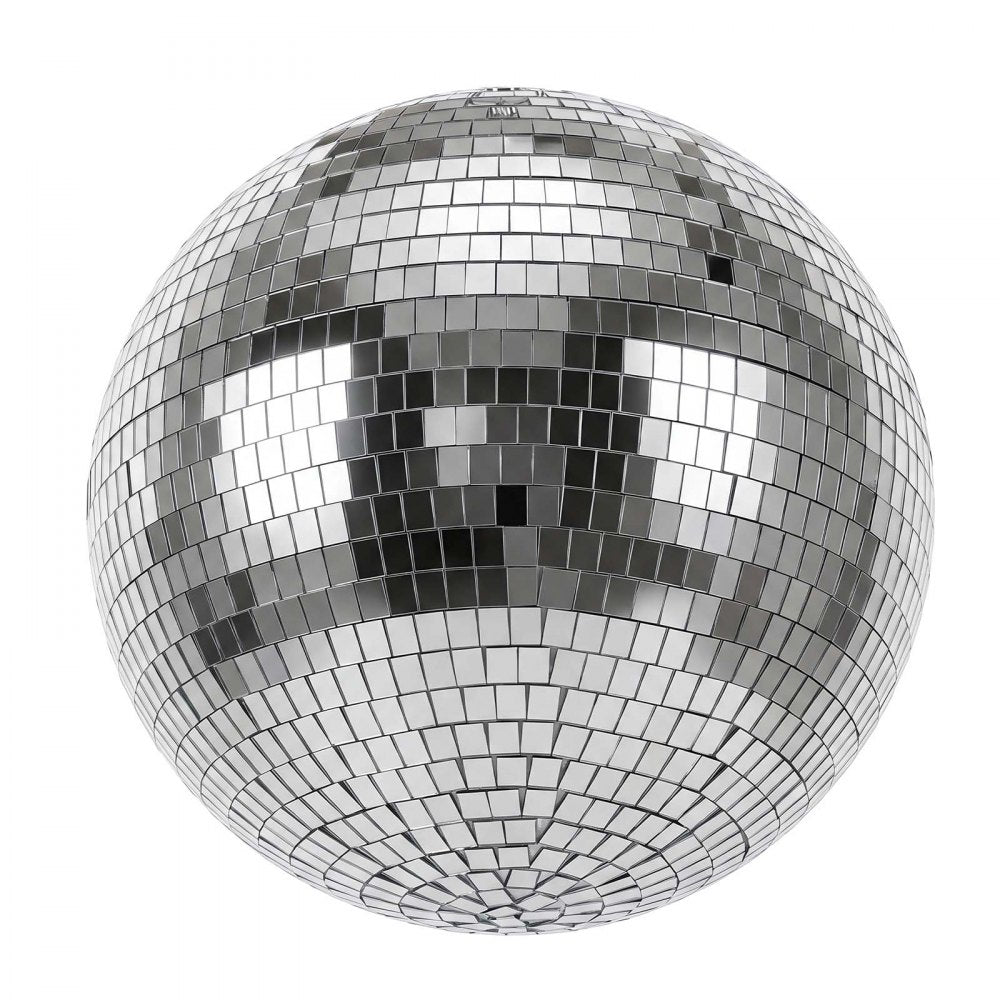 VEVOR Mirror Disco Ball 12 Inch Silver Reflective Ball with Hanging Ring, for Party Home Decoration Stage Props DJ Dance Club, 2 Mirror Tile Sizes, Reflects Light, Large Wedding Music Birthday Decor
