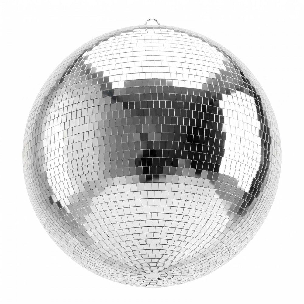 VEVOR Mirror Disco Ball 16 Inch Silver Reflective Ball with Hanging Ring, for Party Home Decoration Stage Props DJ Dance Club, 2 Mirror Tile Sizes, Reflects Light, Large Wedding Music Birthday Decor
