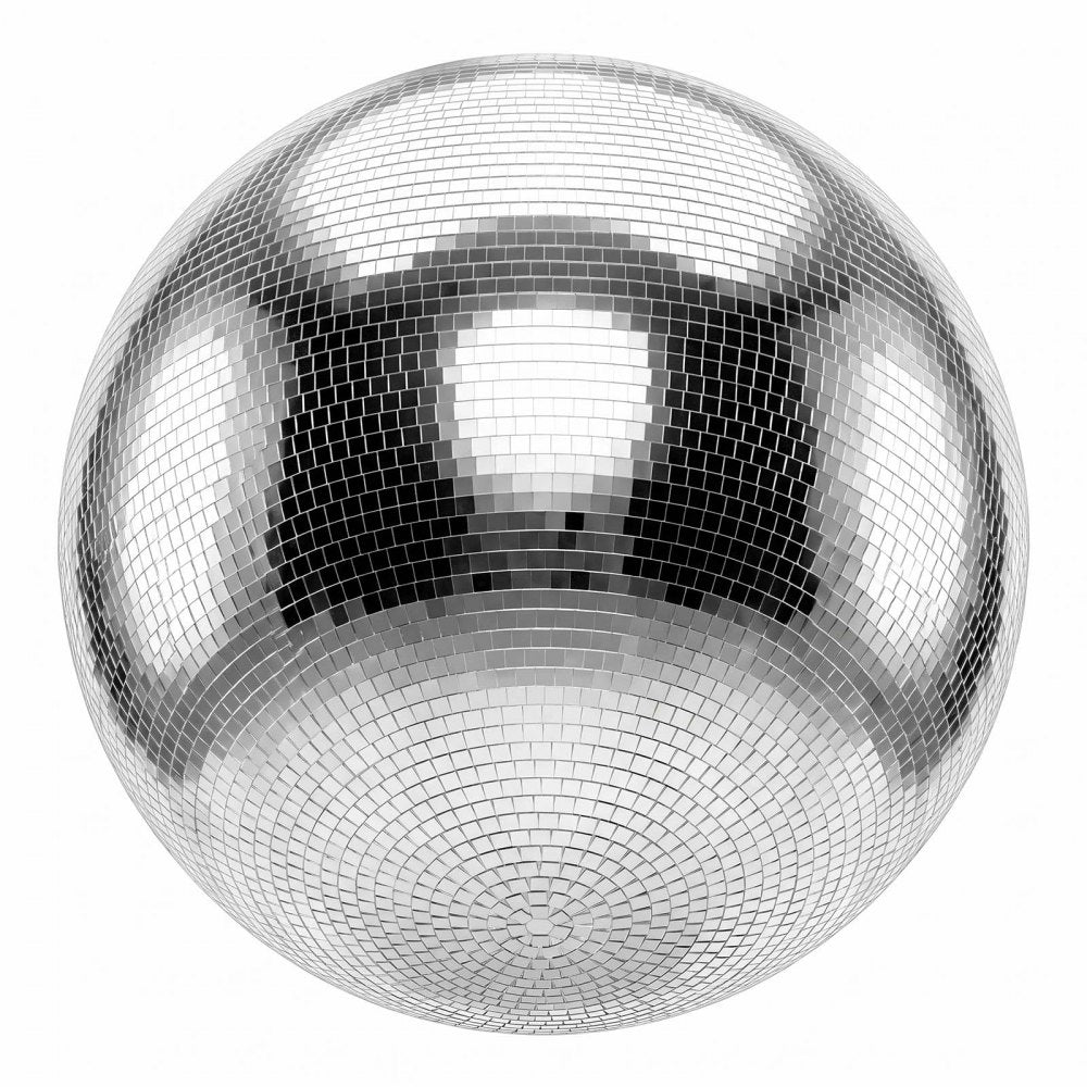 VEVOR Mirror Disco Ball 24 Inch Silver Reflective Ball with Hanging Ring, for Party Home Decoration Stage Props DJ Dance Club, 2 Mirror Tile Sizes, Reflects Light, Large Wedding Music Birthday Decor