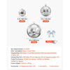 VEVOR Mirror Disco Ball 4" 6" 8" 8-Pack Silver Balls with Hanging Ring, for Party Home Decoration Stage Props DJ Dance Club, 2 Mirror Tile Sizes, Reflects Light, Large Wedding Music Birthday Decor