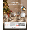 VEVOR Mirror Disco Ball 4" 6" 8" 12" 8-Pack Silver Balls with Hanging Ring, for Party Home Decoration Stage Props DJ Dance Club, 2 Mirror Tile Sizes, Reflects Light, Wedding Music and Birthday Decor