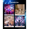 VEVOR Mirror Disco Ball 4" 6" 8" 12" 8-Pack Silver Balls with Hanging Ring, for Party Home Decoration Stage Props DJ Dance Club, 2 Mirror Tile Sizes, Reflects Light, Wedding Music and Birthday Decor