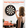 VEVOR Dartboard with 6 Darts & Scoring Kit, Self-Healing Sisal Fibers Dartboard with Staple-Free Bullseye & Rotating Number Ring, 17.7" Professional Steel Tip Dart Board Set for Home Party Game Rooms