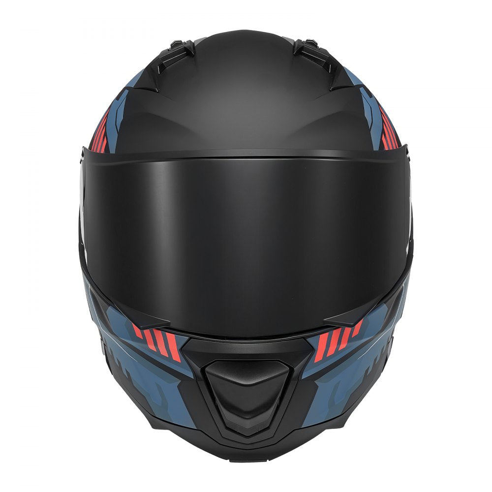 VEVOR Modular Motorcycle Helmet, Flip up Full Face Helmet with Dual Visor, Lightweight Comfortable Adult Motocross Street Bike Helmet for Men and Women - DOT & ECE Approved (L Size)