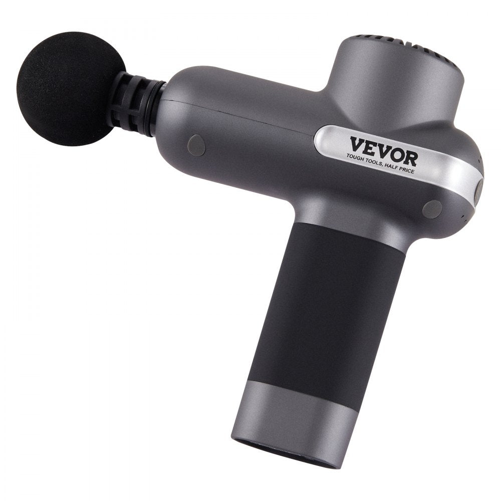 VEVOR Mini Massage Gun, Percussion Muscle Massage Gun for Athletes - with 5 Speed Levels & 6 Massage Heads, 7.4V 2500mAh Batteries, Handheld Small Massage Gun for Pain Relief, Muscle Relaxation