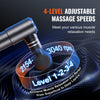 VEVOR Massage Gun Deep Tissue, Percussion Mini Muscle Massage Gun for Athletes - with 4 Speed Levels & 4 Massage Heads, 12V 2500mAh Batteries, Handheld Massage Gun for Pain Relief, Muscle Relaxation