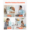 VEVOR Desk Fan Bladeless, 12.99 Inch Kids-Friendly Personal Portable Desk Fan, 6-Speed USB Quiet Cooling Small Tower Fan with Button Control, Blows Cold Air for Office, Home (Plug to Use, No Battery)