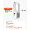 VEVOR Desk Fan Bladeless, 12.99 Inch Kids-Friendly Personal Portable Desk Fan, 6-Speed USB Quiet Cooling Small Tower Fan with Button Control, Blows Cold Air for Office, Home (Plug to Use, No Battery)