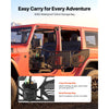 VEVOR Jeep Tube Doors, 4-Door, Compatible with 2007-2018 Jeep Wrangler JK Unlimited, Steel Off Road Front & Rear Tubular Half Doors with DOT Certified Side View Mirrors, Storage Bag and Rubber Pads