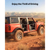 VEVOR Tube Doors, 4-Door, Compatible with 2021-2026 Ford Bronco (Excluding Bronco Sport), Steel Off Road Front & Rear Tubular Half Doors with Rubber Pads, Heavy-Duty Hinges, OE Latch & Limit Straps