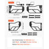 VEVOR Jeep Tube Doors, 4-Door, Compatible with 2018-2026 Jeep Wrangler JL & 2020-2026 Gladiator JT, Steel Off Road Front & Rear Tubular Half Doors with DOT Certified Side View Mirrors and Rubber Pads