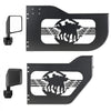 VEVOR Jeep Tube Doors, 4-Door, Fit for 2018-2026 Jeep Wrangler JL & 2020-2026 Gladiator JT, Soldier Pattern Off Road Front & Rear Tubular Half Doors with DOT Certified Side View Mirrors & Rubber Pads