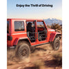 VEVOR Jeep Tube Doors, 4-Door, Compatible with 2018-2026 Jeep Wrangler JL Unlimited & 2020-2026 Gladiator JT, Alloy Steel Off Road Front & Rear Tubular Half Doors with Storage Bag and Rubber Pads