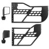 VEVOR Jeep Tube Doors, 4-Door, Compatible with 2007-2018 Jeep Wrangler JK JKU Unlimited, Steel Off Road Front & Rear Tubular Half Doors with DOT Certified Side View Mirrors, Storage Bag & Rubber Pads