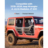 VEVOR Jeep Tube Doors, 4-Door, Compatible with 2018-2026 Jeep Wrangler JL JLU & Gladiator JT 4XE, Steel Off Road Front & Rear Tubular Half Doors with DOT Certified Side View Mirrors