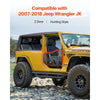 VEVOR Jeep Tube Doors, 2-Door, Hunting Style Jeep Tubular Door with Heavy-Duty Hinges & OE Latch, Jeep Doors with Rubber Pads & Toughened Steel Tube, Fit for 2007-2018 Jeep Wrangler JK