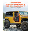 VEVOR Jeep Tube Doors, 2-Door, Hunting Style Jeep Tubular Door with Heavy-Duty Hinges & OE Latch, Jeep Doors with Rear View Mirrors, Fit for 2018-2024 Jeep Wrangler JL & 2020-2024 Jeep Gladiator JT