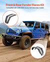 Front & Rear Fender Flares Kit - compatible with 2018-2024 JL/JLU 2/4-door Jeep models