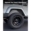 VEVOR Inner Fender Liner, Rear Fender Liner Compatible with 2007-2018 Jeeps JK/JKU 2/4 Doors, Steel Mud Guards Bolt-on Style Fenders Flare, Wheel Well Cover Fenders Flare Liners, Scratch-Resistant
