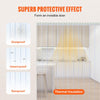 VEVOR Strip Curtain, 164' Length, 8" Width, 0.08" Thickness, Clear Ribbed Plastic Door Strips, PVC Curtain Strip Door Bulk Roll for Warehouses, Factories, Supermarkets, Shopping Malls, Halls, Garages