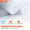 VEVOR Strip Curtain, 164' Length x 8" Width x 0.08" Thickness, Clear PVC Smooth Curtain Strip Door Bulk Roll, Plastic Door Strips for Doorways of Supermarket, Garage, Warehouse, Barn, Pet Animal House