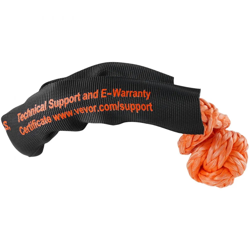 VEVOR Synthetic Soft Shackle, 1/2" x 22" (2 Pack) 44092 lbs (20 Ton) Breaking Strength Recovery Tow Shackles with Extra 2 Sleeves & Storage Bag for UTV, ATV, Trucks, Jeep, Off-Road Vehicles, Orange
