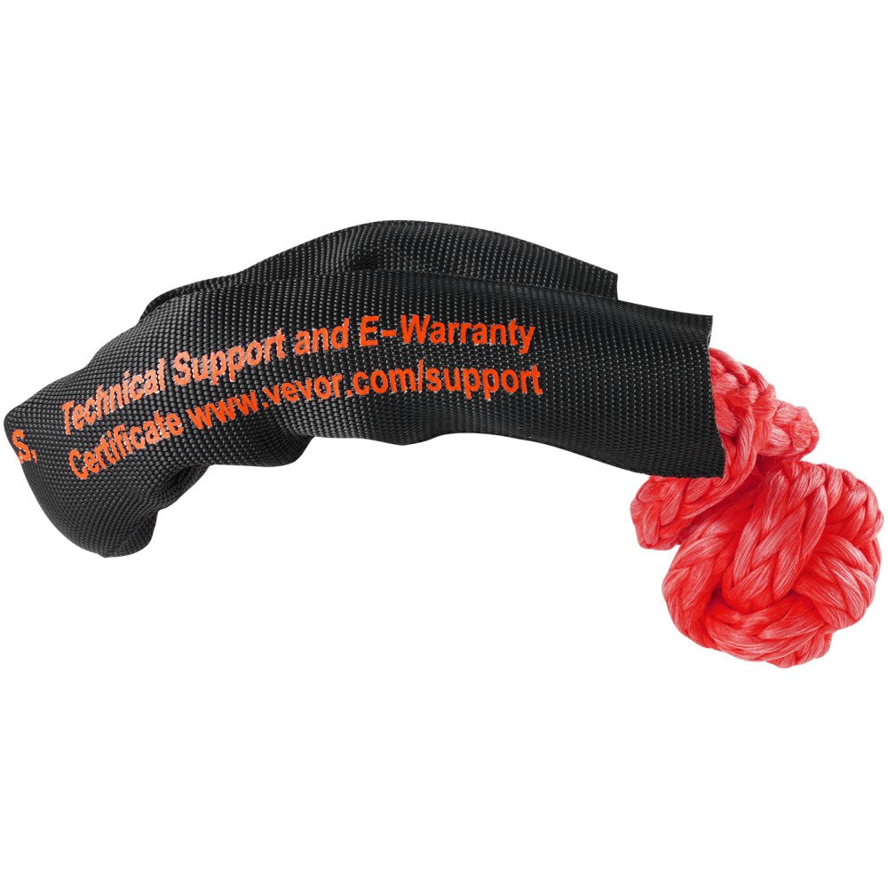 VEVOR Synthetic Soft Shackle, 1/2" x 22" (2 Pack) 44092 lbs (20 Ton) Breaking Strength Recovery Tow Shackles with Extra 2 Sleeves & Storage Bag for UTV, ATV, Trucks, Jeep, Off-Road Vehicles, Red